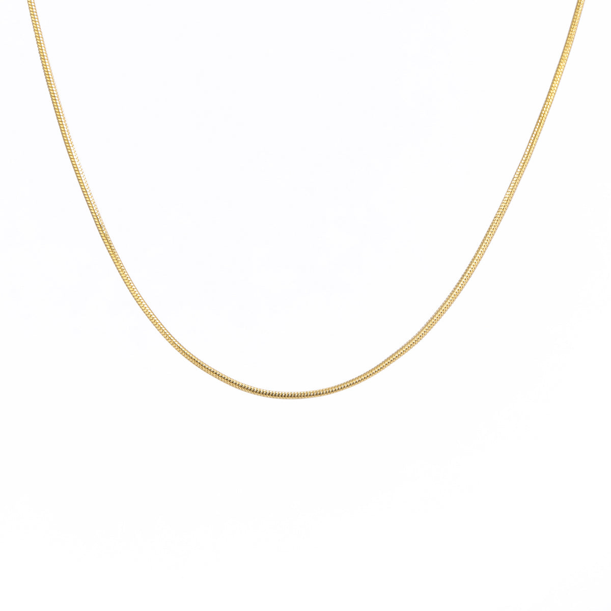 0.9mm Gold Snake Chain Necklace, gold-tone finish