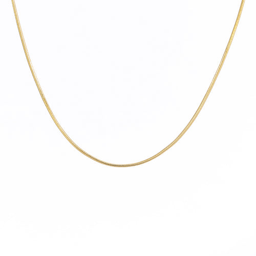 0.9mm Gold Snake Chain Necklace, gold-tone finish