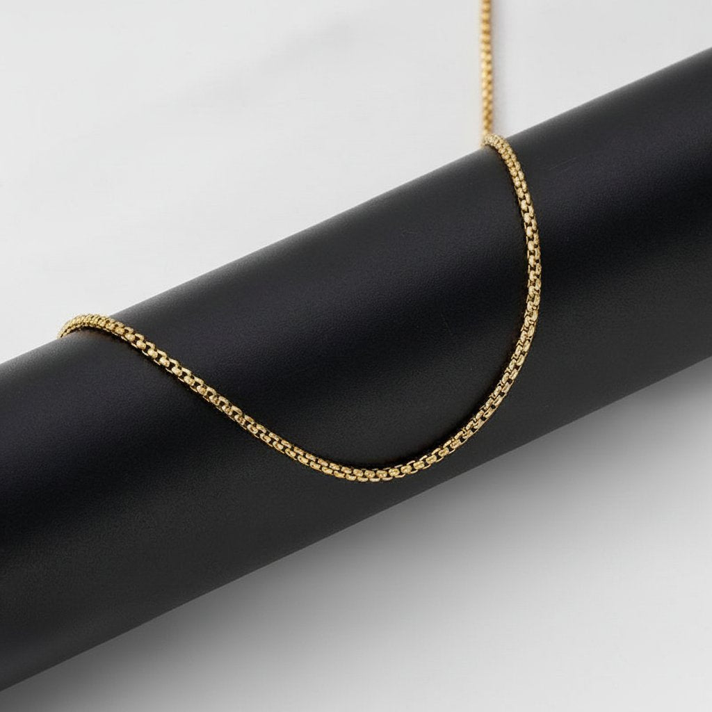 2mm-3.5mm Titanium Steel Rolo Chain Necklace silver finish view 17