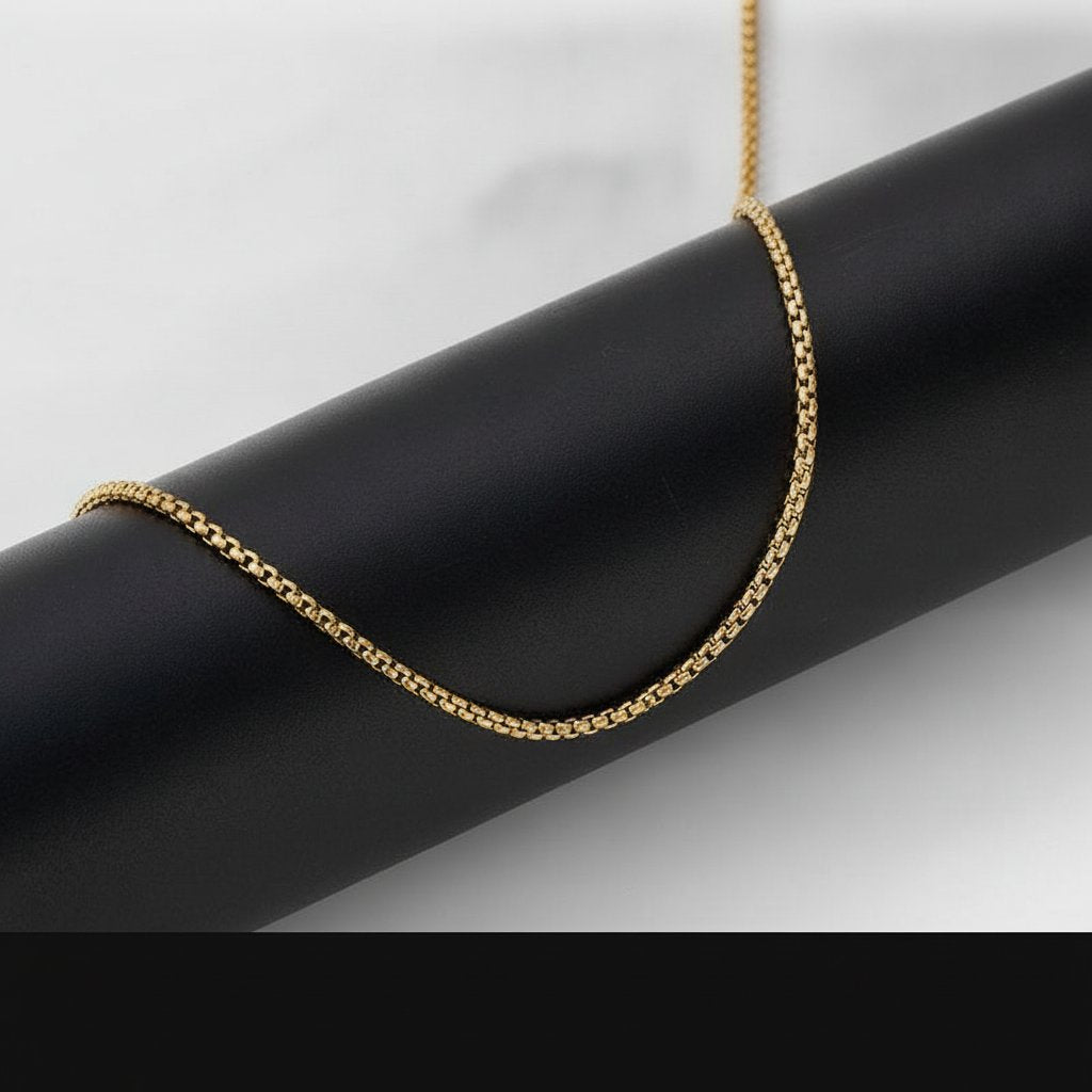 2mm-3.5mm Titanium Steel Rolo Chain Necklace silver finish view 18