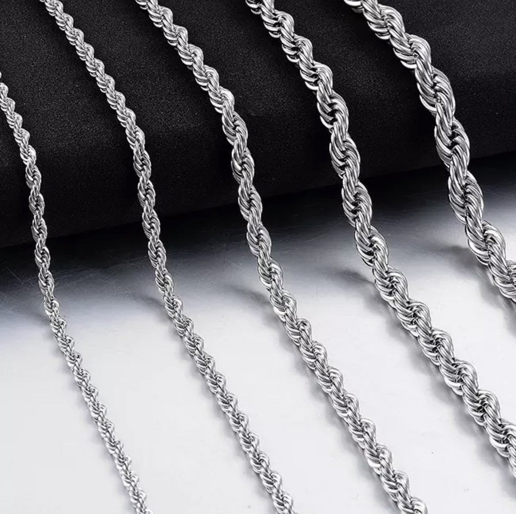 Stainless Steel Rope Chain with lobster clasp view 2