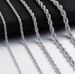 Stainless Steel Rope Chain with lobster clasp view 2