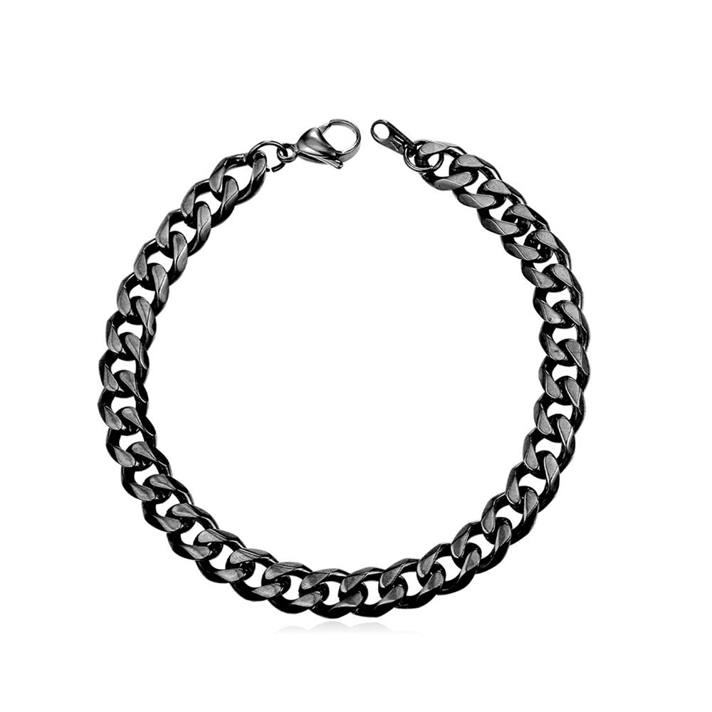Titanium Steel Curb Link Bracelet gold-tone finish view 2