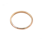 2mm Polished Titanium Steel Band Ring - silver-tone, minimalist, sleek view 3