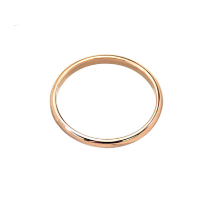 2mm Polished Titanium Steel Band Ring - silver-tone, minimalist, sleek view 3