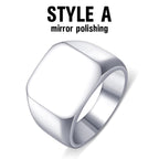 The Atlas Signet Ring in Stainless Steel, view 4