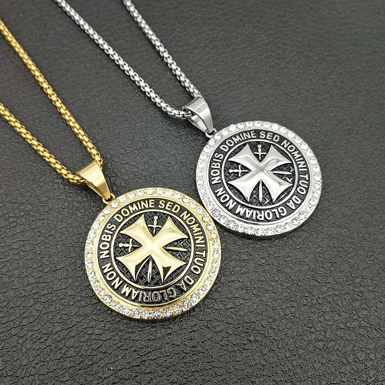 Knights Templar Cross Pendant Necklace two styles