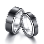 Two-Tone Spinner Stainless Steel Ring on white background view 2