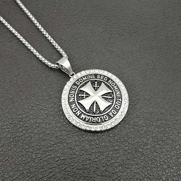 Knights Templar Cross Pendant Necklace two styles view 2