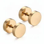 Barbell Stud Earrings in silver finish view 17