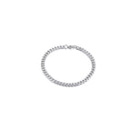 5mm Titanium Steel Curb Link Bracelet in silver and gold-tone finishes view 3