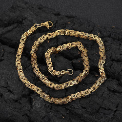 4mm Byzantine Link Stainless Steel Chain, gold-tone and silver-tone chains view 5