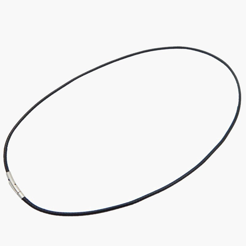 3mm Braided Cord Necklace with stainless steel magnetic clasp view 3