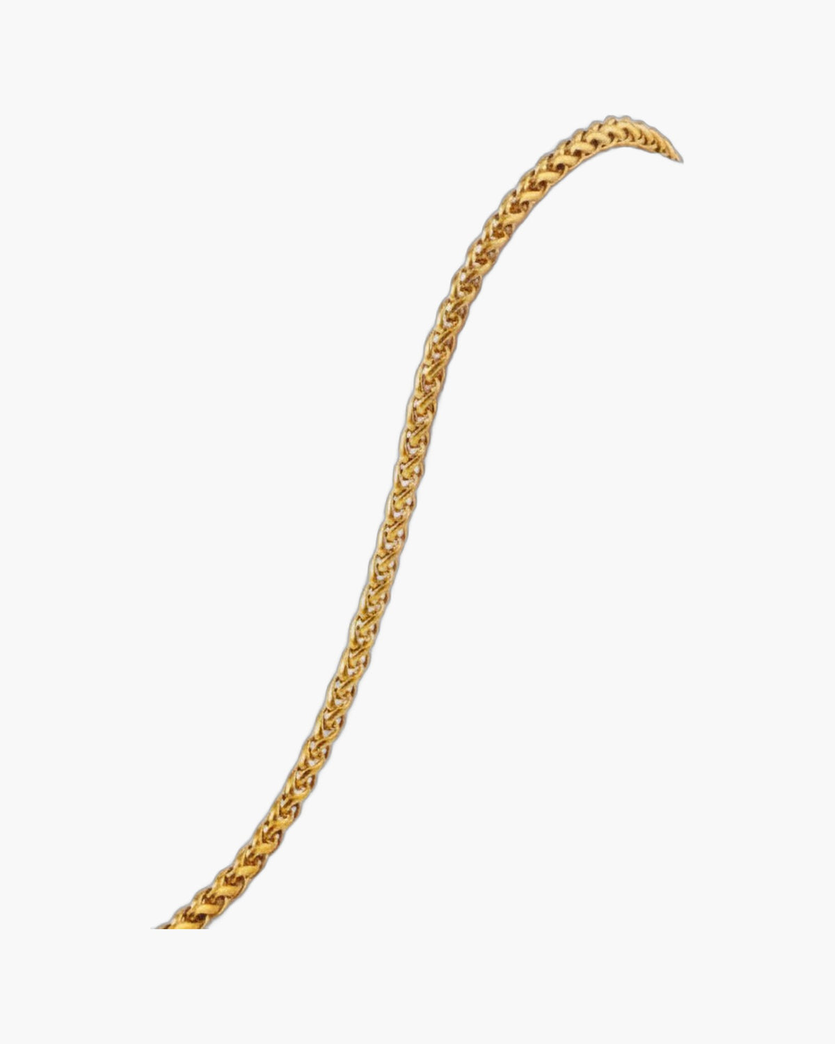 3mm Wheat Chain Necklace coiled, silver-tone view 5