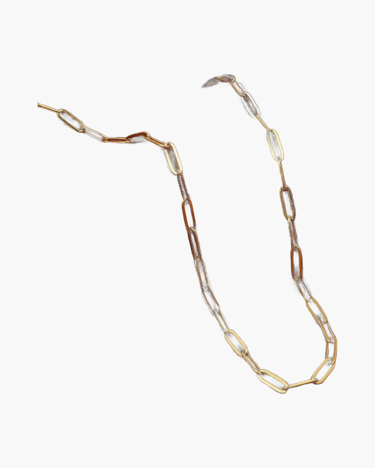 3x9mm Flat Link Chain Necklace and Bracelet gold-tone stainless steel chain