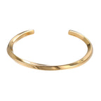 Titanium Steel C-Shaped Cuff Bracelet in gold, silver, and black finishes view 3