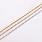 1.2mm-1.5mm Stainless Steel Snake Chain in gold, rose gold, and silver finishes