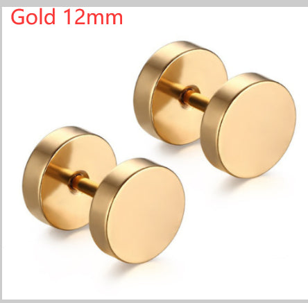 Barbell Stud Earrings in silver finish view 13