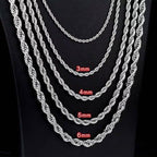Stainless Steel Rope Chain with lobster clasp view 4