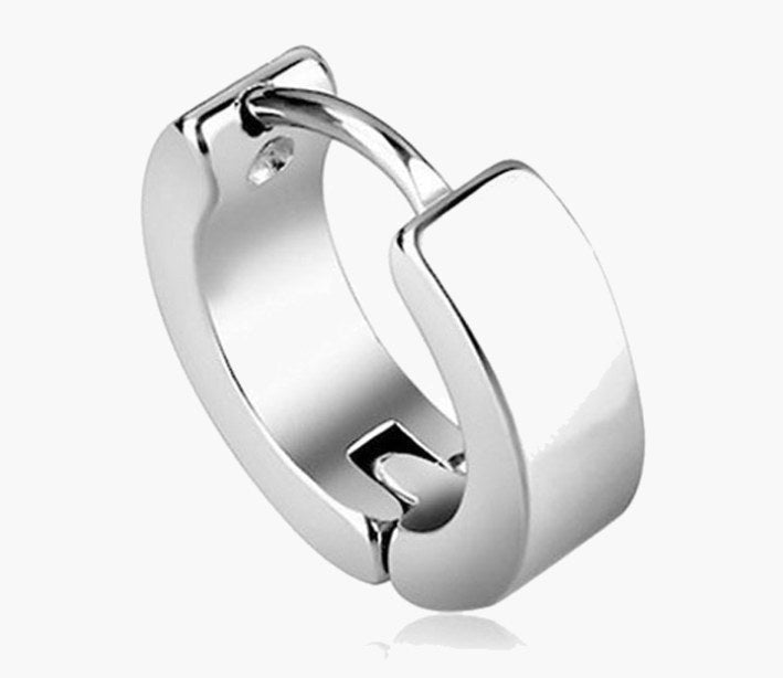 4mm Stainless Steel Huggie Hoop Earrings - Black view 3