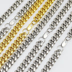Cuban Link Chain Necklace, gold-tone finish, coiled view 4
