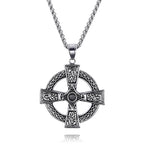 Celtic Knotwork Cross Pendant, stainless steel with intricate design view 5