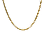 4mm Wheat Link Chain Necklace gold-tone clean shot