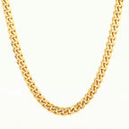 Cuban Link Chain Necklace silver-tone finish view 3