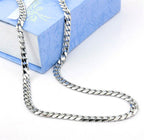 Titanium Steel Cuban Link Chain in silver finish view 2