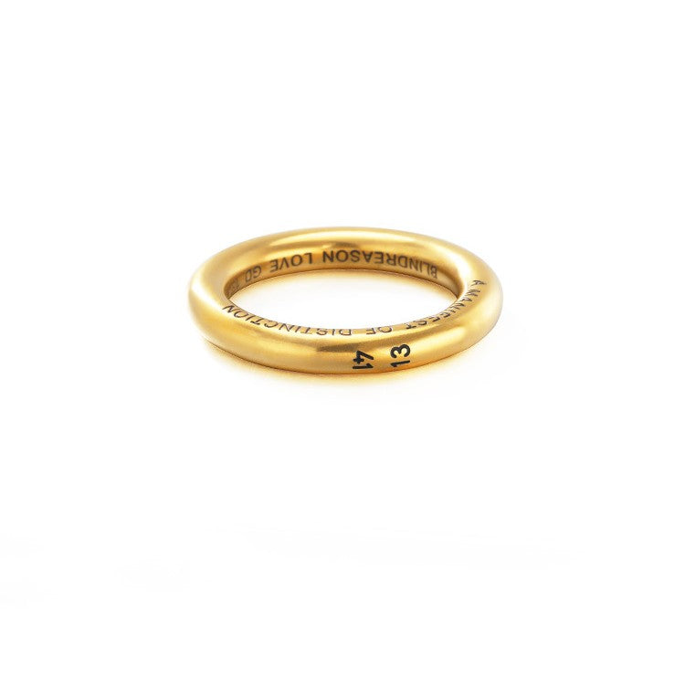 Titanium Steel Engraved Band Ring in gold-tone and silver-tone view 2