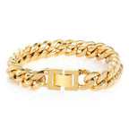 The Miami Cuban Bracelet in Stainless Steel, view 4