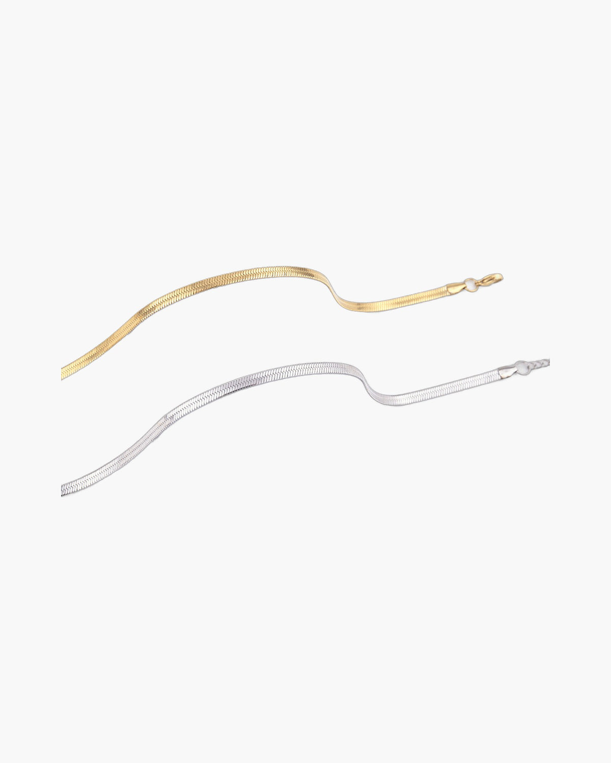 5mm Snake Chain Necklace in gold-tone stainless steel, coiled on a white background view 4