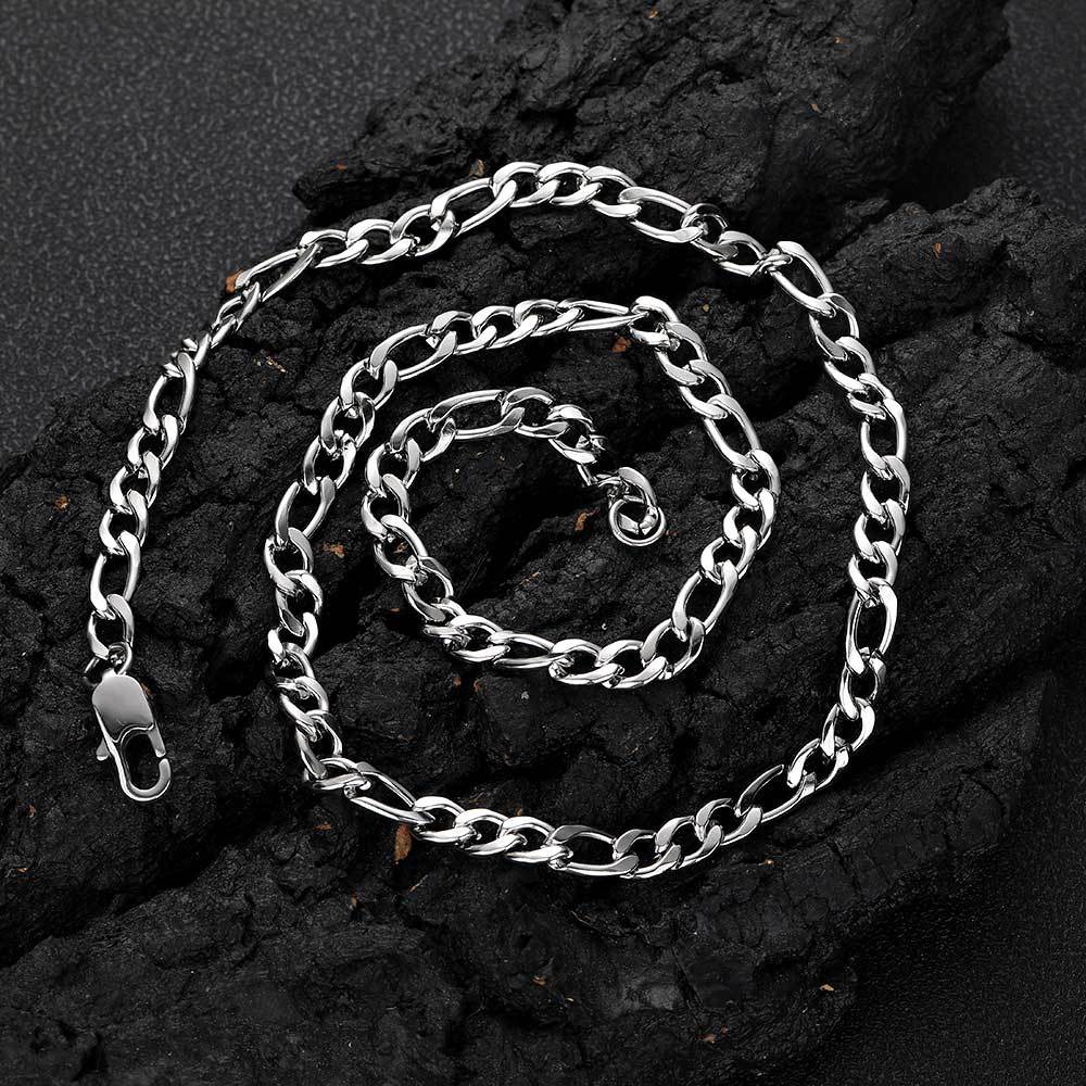 Stainless Steel Figaro Chain gold-tone finish view 4