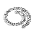 The Box Clasp Miami Cuban Chain in Stainless Steel, view 7