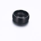 8mm Brushed Black Tungsten Carbide Ring product shot view 3