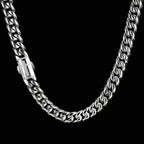 The Zircon Clasp Cuban Chain in Stainless Steel, view 5