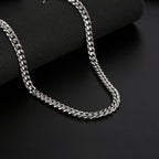 Cuban Link Chain Necklace on model view 3