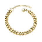 The Diamond-Cut Cuban Bracelet in Stainless Steel, view 3