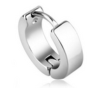 4mm Stainless Steel Huggie Hoop Earrings - Black view 3