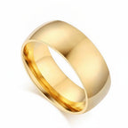 Domed Stainless Steel Band Ring, polished silver view 4