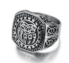The Bear Paw Signet Ring in Stainless Steel, view 6