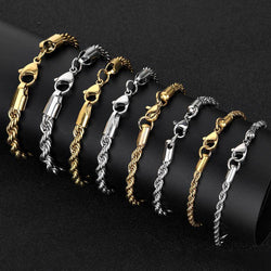 The Rope Chain Bracelet in Stainless Steel