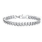 8mm Titanium Steel Curb Link Bracelet black finish view 3