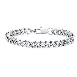 8mm Titanium Steel Curb Link Bracelet black finish view 3