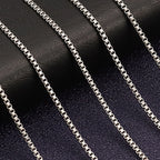 1.5mm Box Chain Necklace in silver and gold-tone finishes with lobster clasps view 4