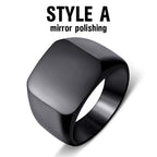 The Atlas Signet Ring in Stainless Steel, view 6