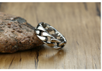 Cuban Link Band Ring in black, gold-tone, and silver finishes view 4