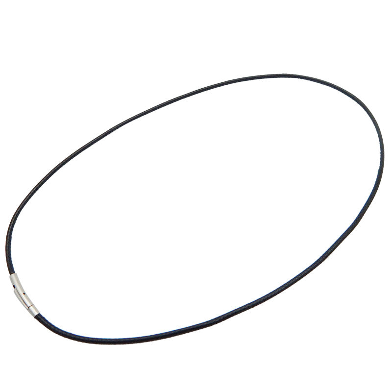 3mm Braided Cord Necklace with stainless steel magnetic clasp view 3