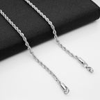 Stainless Steel Rope Chain Necklace with lobster clasp view 4