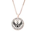 Archangel Michael Ankh Pendant Necklace silver box chain view 6